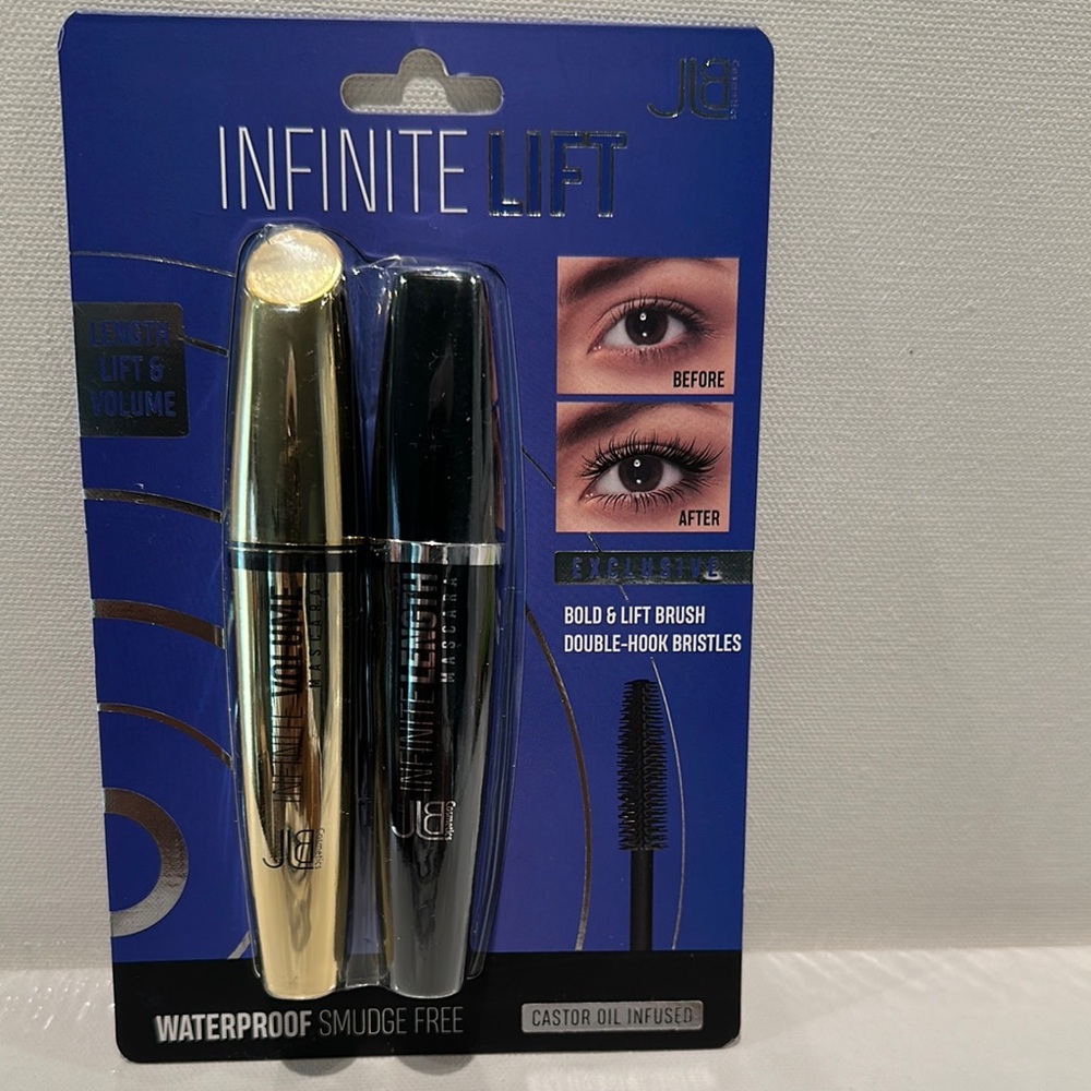 JLB Infinite Waterproof Mascara Duo includes lengthening and volumizing mascara.